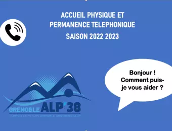 Accueil physique et permanence téléphonique - Saison 2022 2023