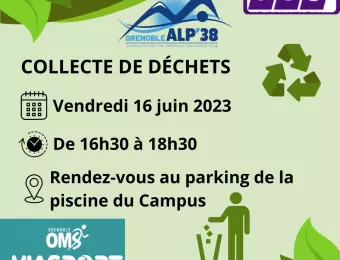 Collecte les déchets au campus avec le club vendredi 16 juin 2023