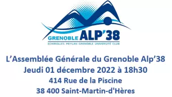 Assemblée Générale du Grenoble Alp’38 le 1er décembre 2022